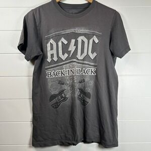 AC/DC Back in Black 2008 Rock Band Graphic T-Shirt Gray Tee Rockware Anthill Trd